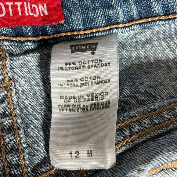 VINTAGE LEVIS Y2K Boot Cut Jeans Blue Medium Denim Mid Rise Red Tab Stretch 12 - Picture 8 of 12